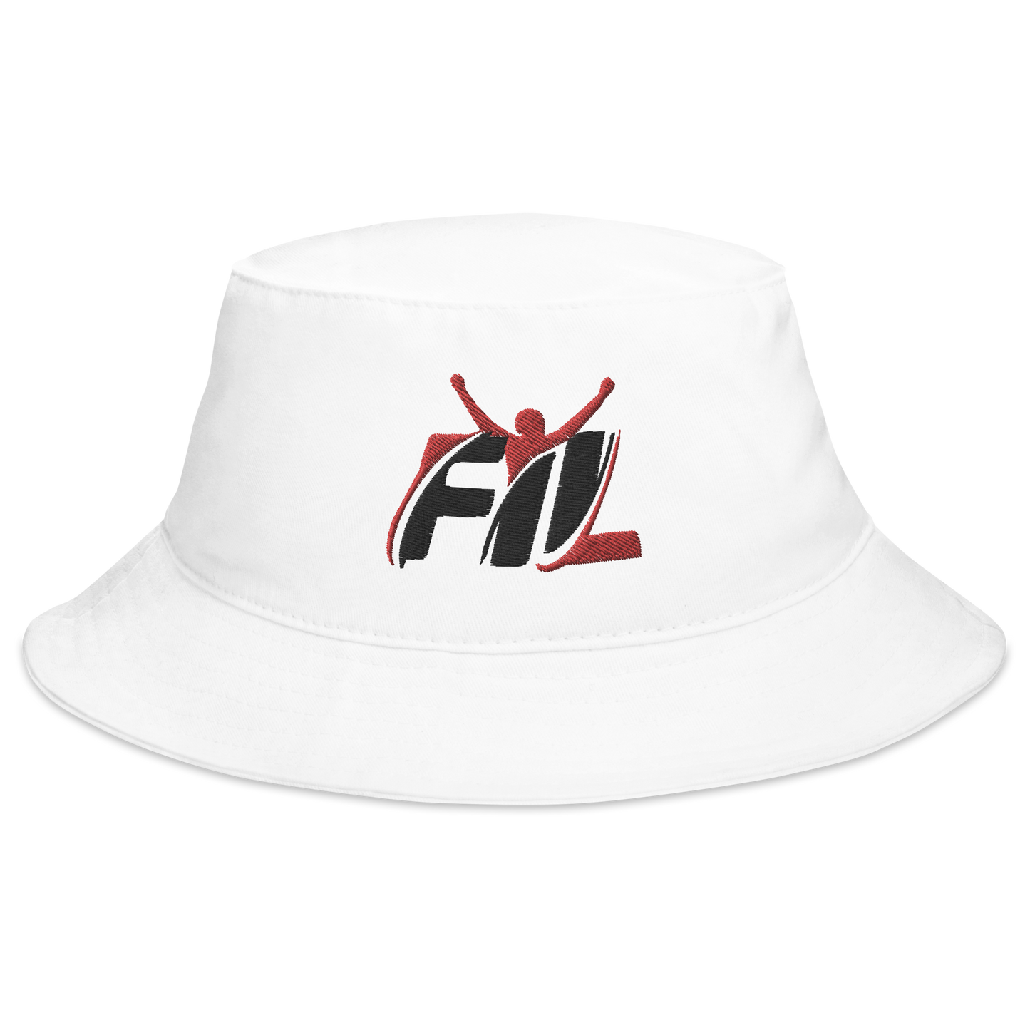 FYL White Bucket Hat w/ multi colored secondary logo (embroidered)