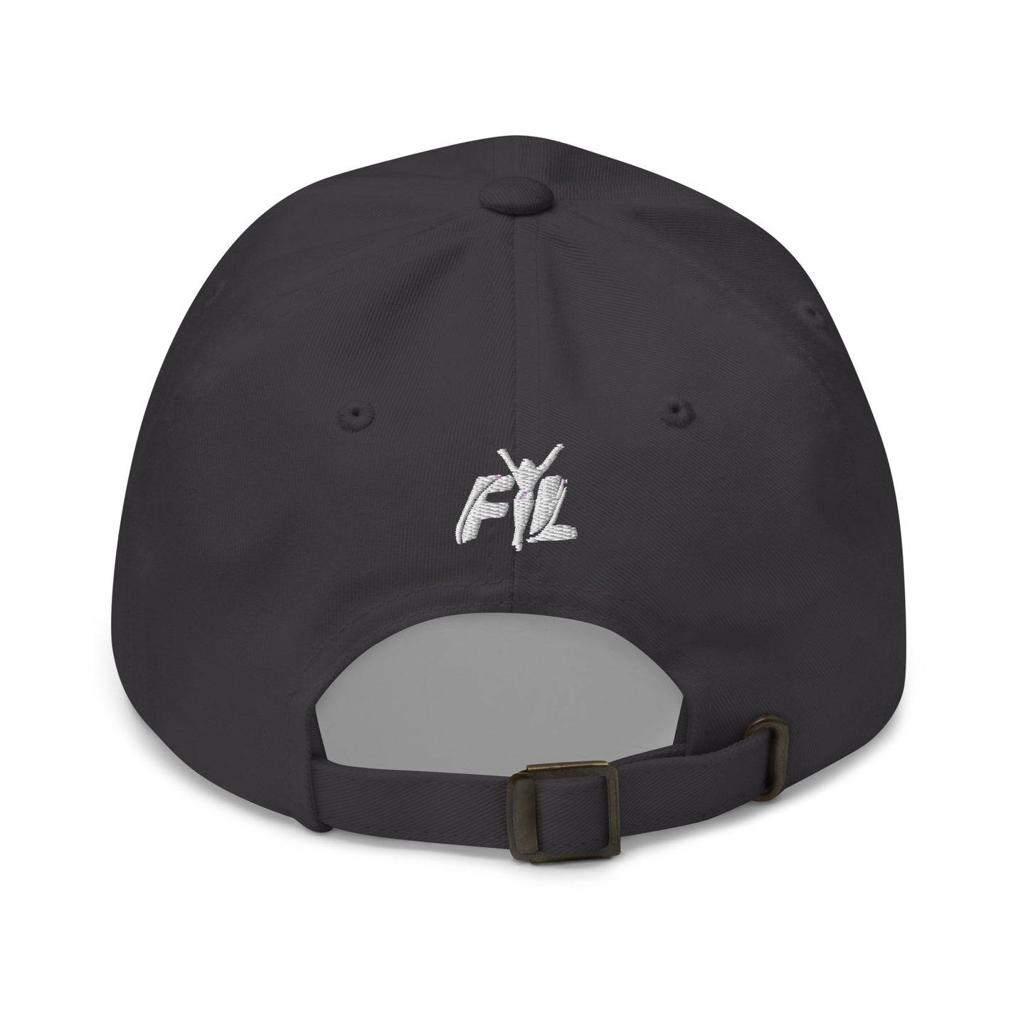 Women's FYL Dad hat w/ white logo on front & back (embroidered)