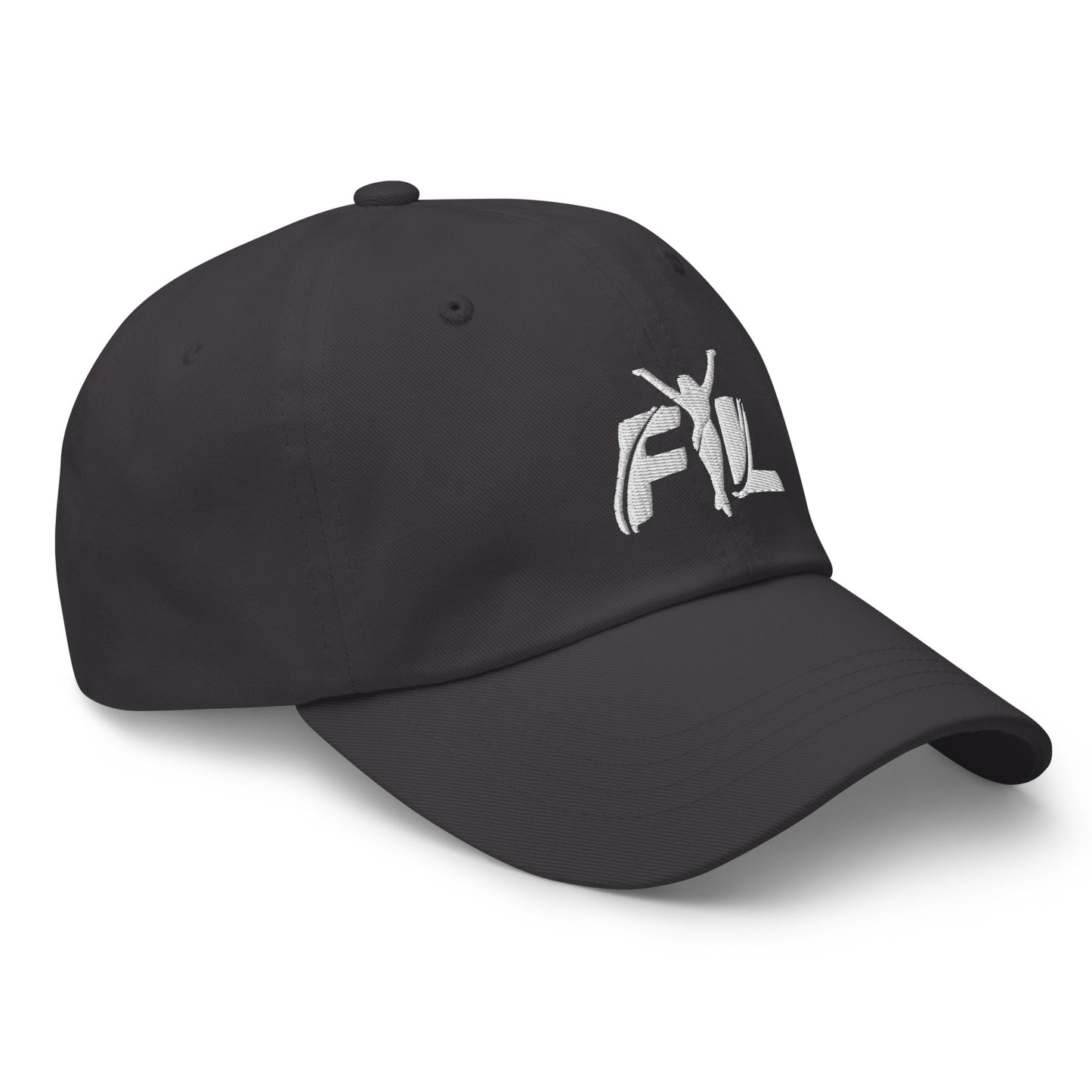 Women's FYL Dad hat w/ white logo on front & back (embroidered)