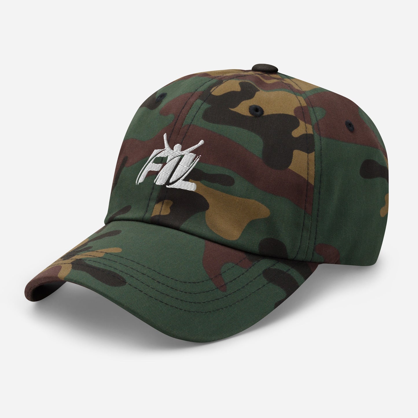 Men's FYL Dad hat w/ white male logo (embroidered)