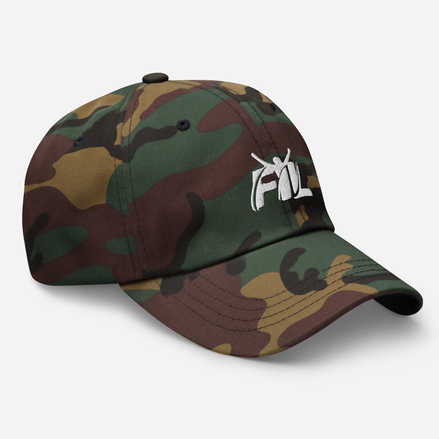 Men's FYL Dad hat w/ white male logo (embroidered)