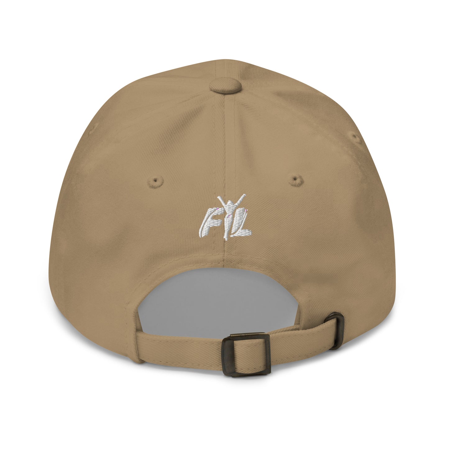 Women's FYL Dad hat w/ white logo on front & back (embroidered)