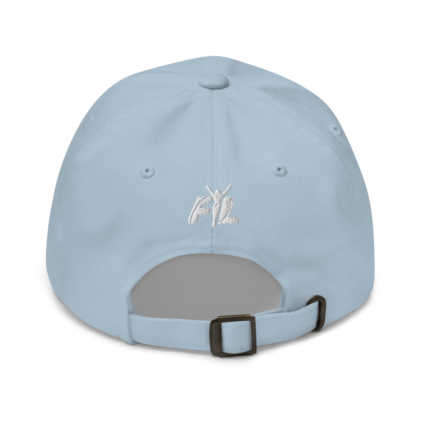 Women's FYL Dad hat w/ white logo on front & back (embroidered)