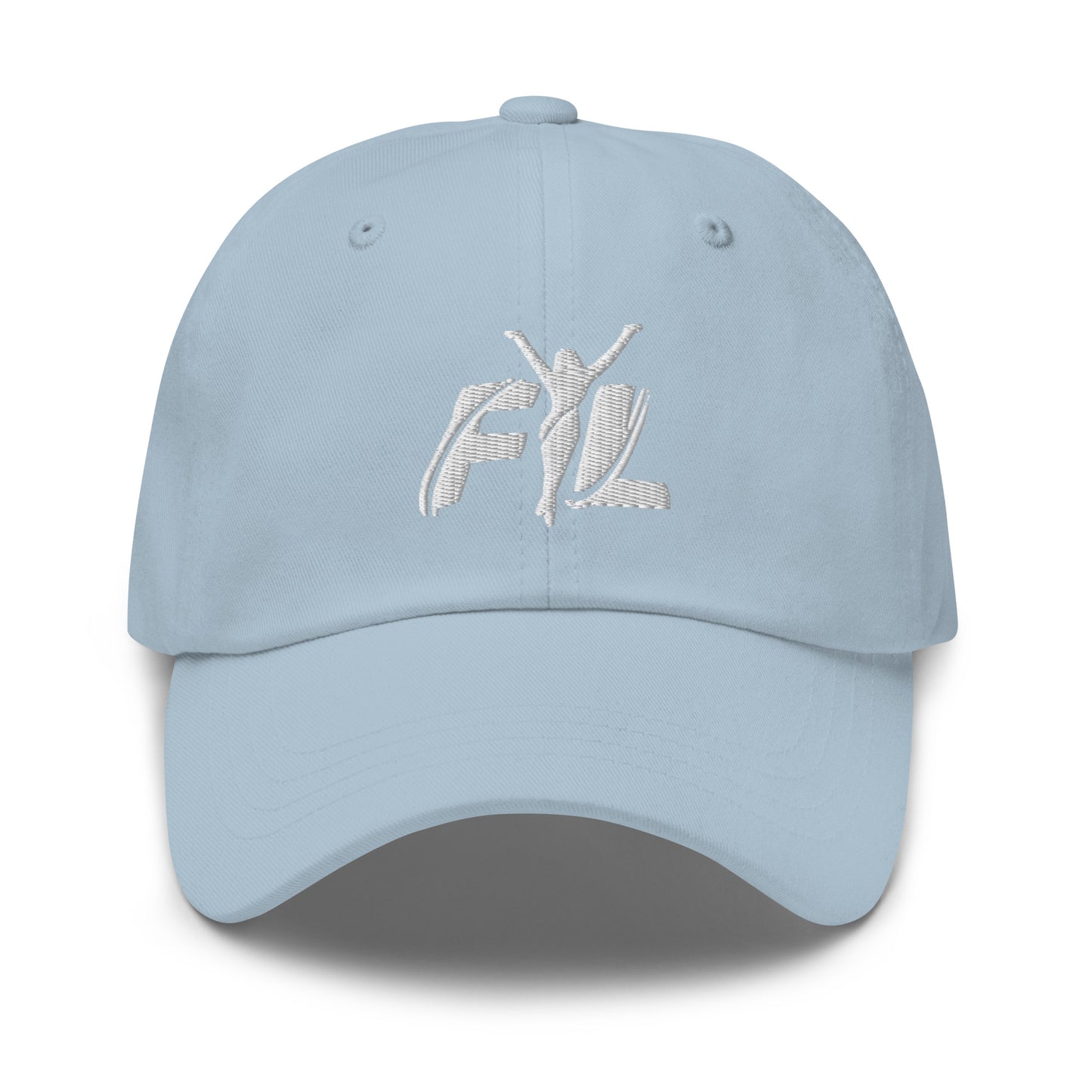 Women's FYL Dad hat w/ white logo on front & back (embroidered)