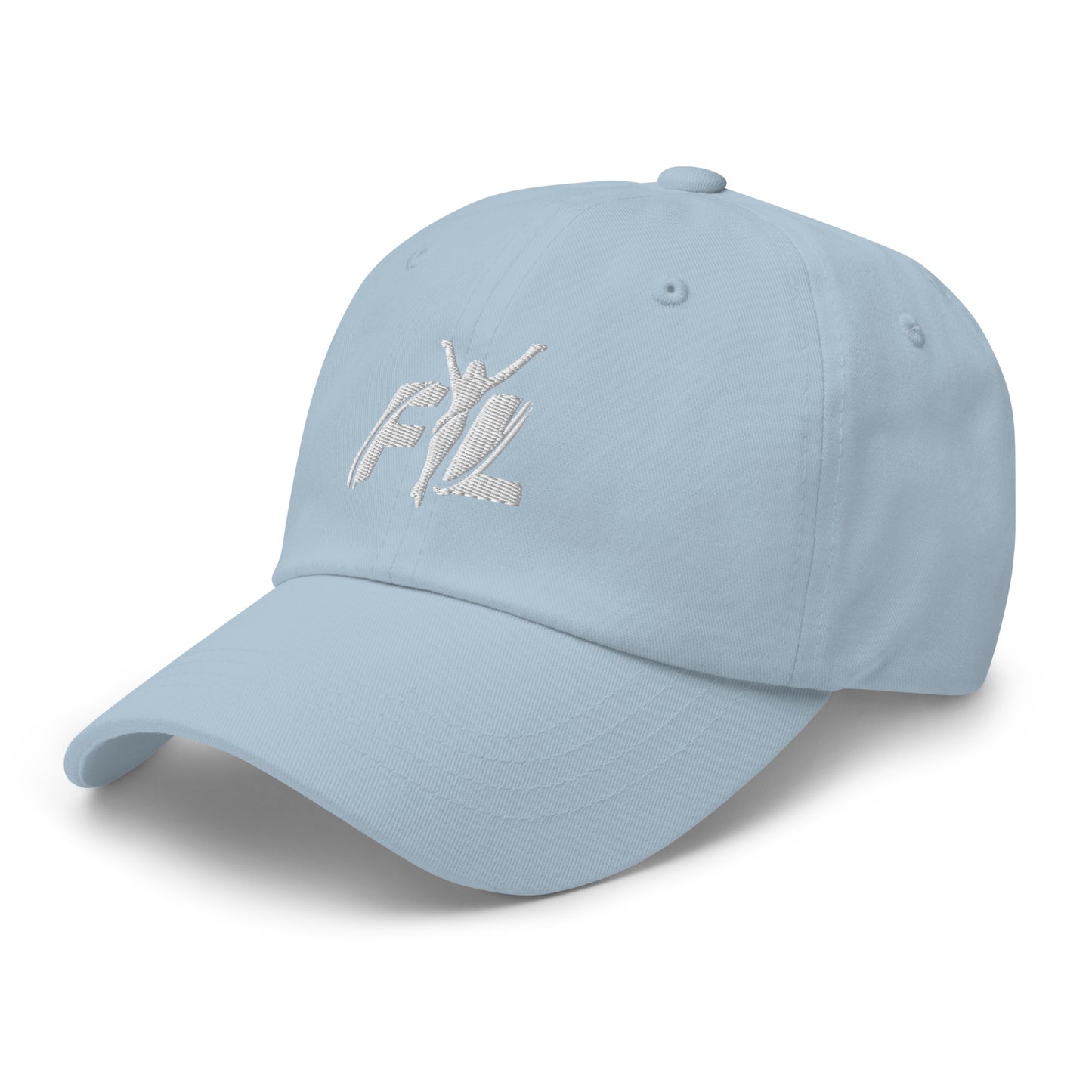 Women's FYL Dad hat w/ white logo on front & back (embroidered)