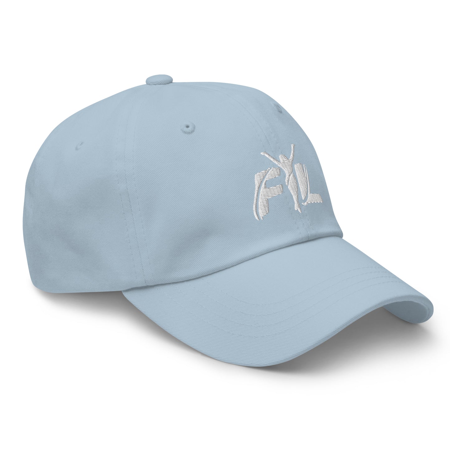 Women's FYL Dad hat w/ white logo on front & back (embroidered)