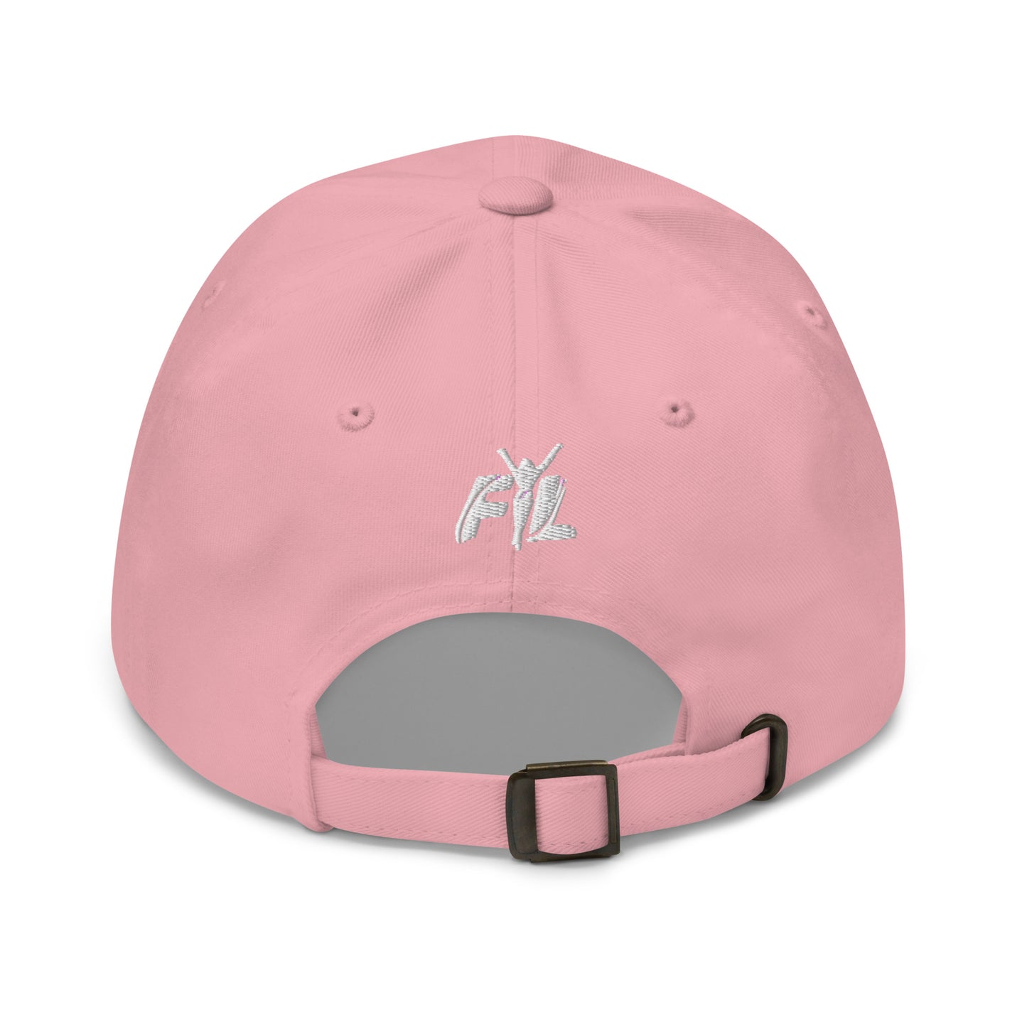 Women's FYL Dad hat w/ white logo on front & back (embroidered)