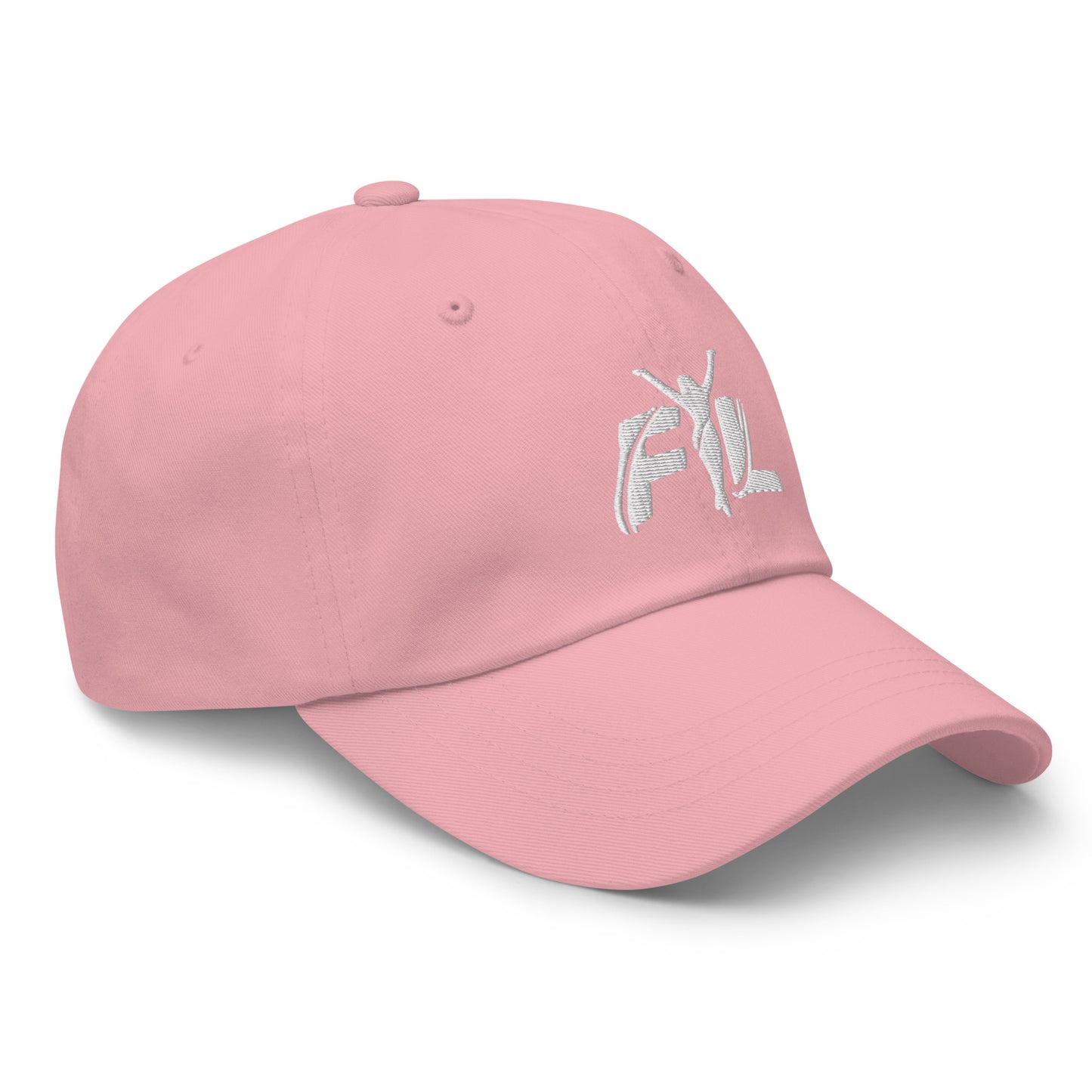 Women's FYL Dad hat w/ white logo on front & back (embroidered)