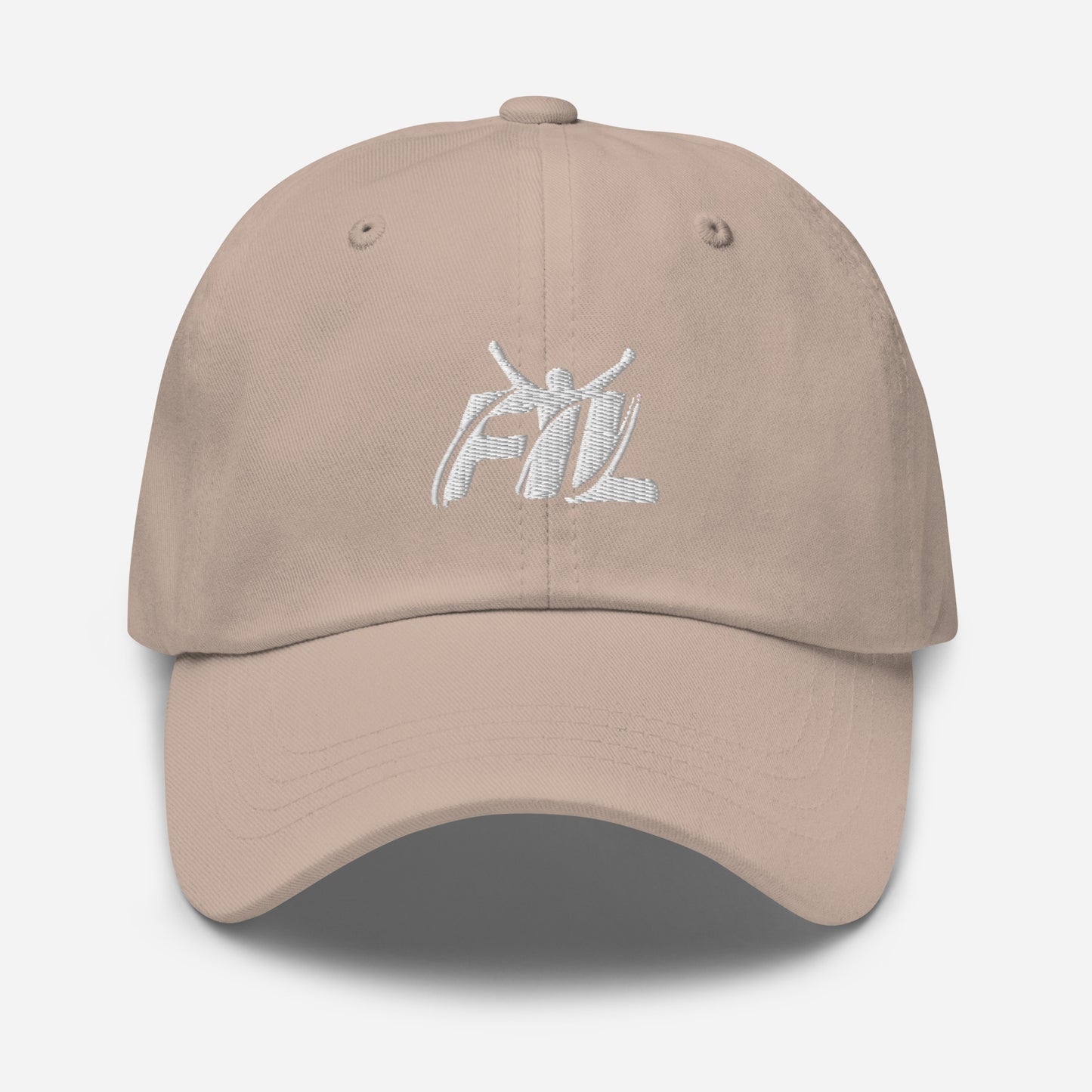 Men's FYL Dad hat w/ white male logo (embroidered)
