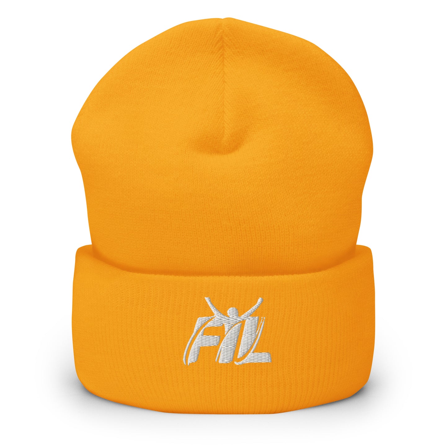 Men's FYL Cuffed Beanie w/ white male logo (embroidered)
