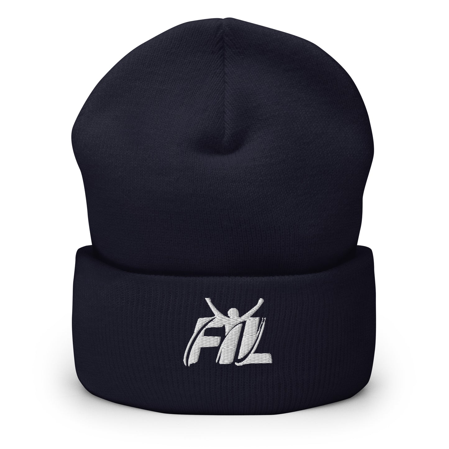 Men's FYL Cuffed Beanie w/ white male logo (embroidered)