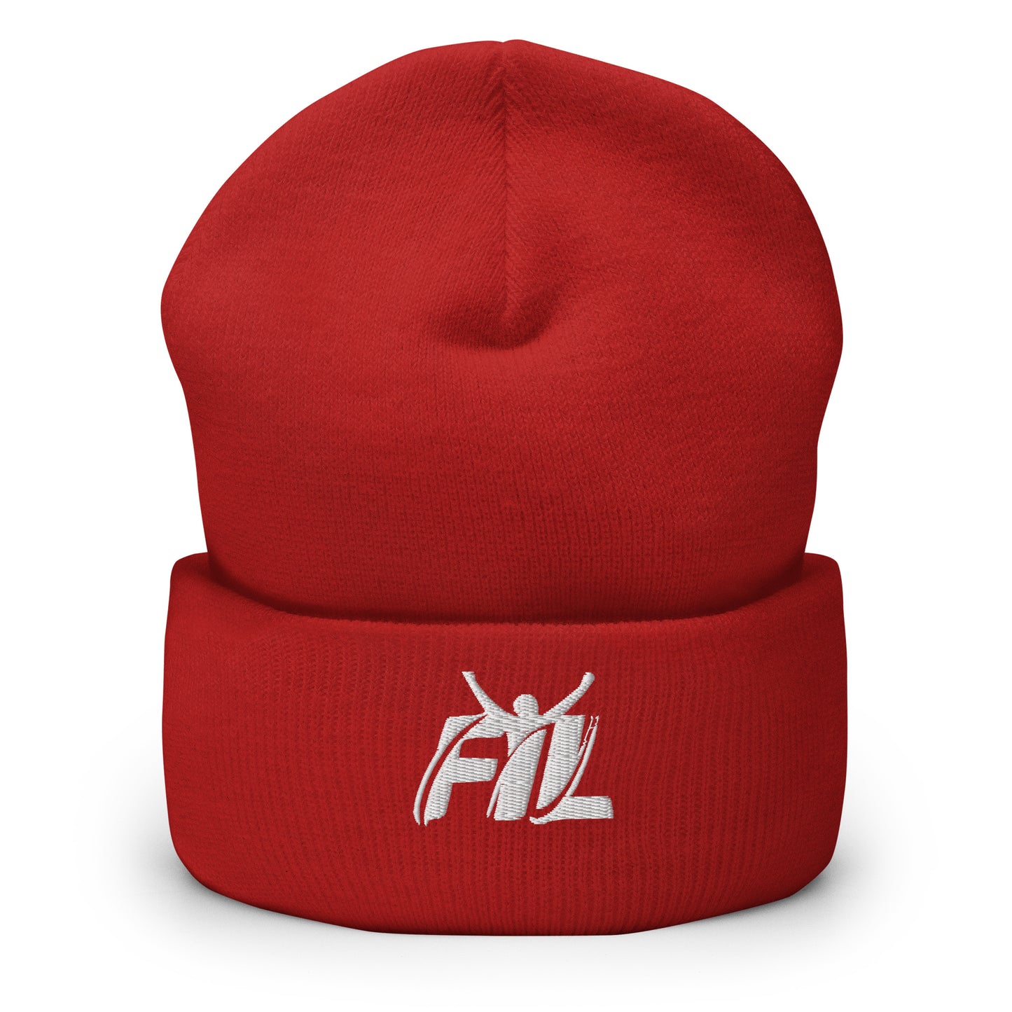 Men's FYL Cuffed Beanie w/ white male logo (embroidered)