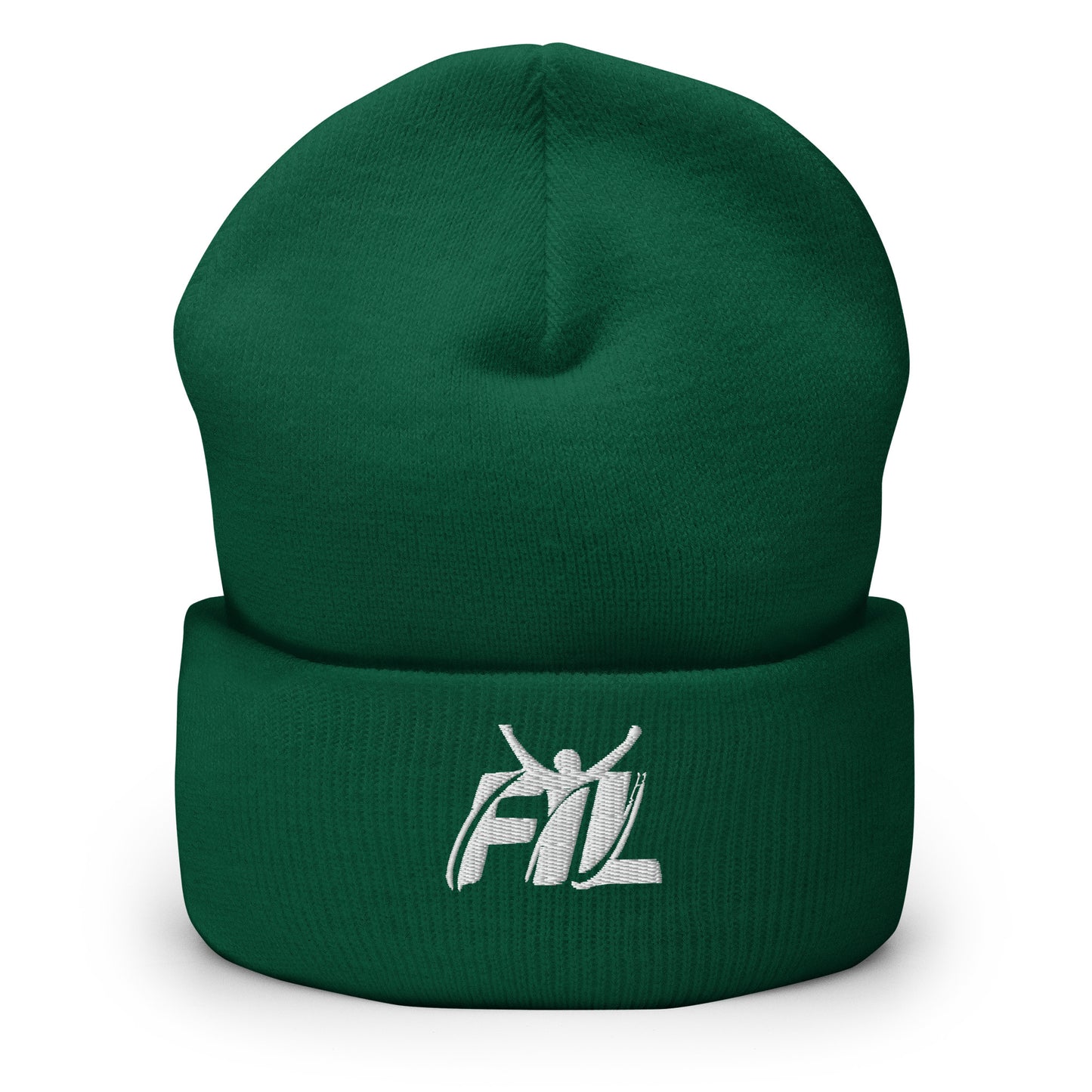 Men's FYL Cuffed Beanie w/ white male logo (embroidered)