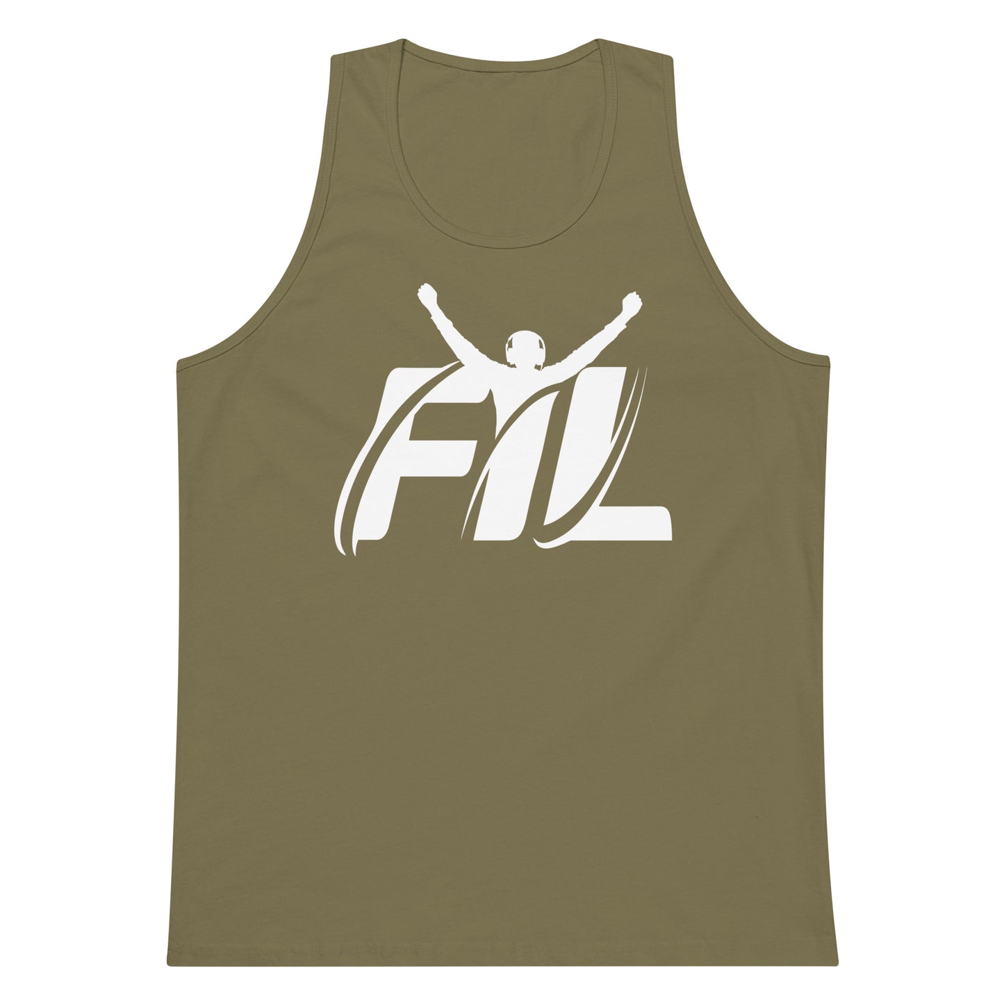 FYL Men’s premium tank top w/ white logo