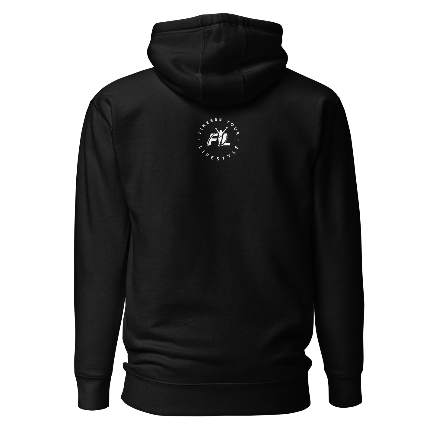 FYL This DJ Unisex Hoodie w/white female logo on back