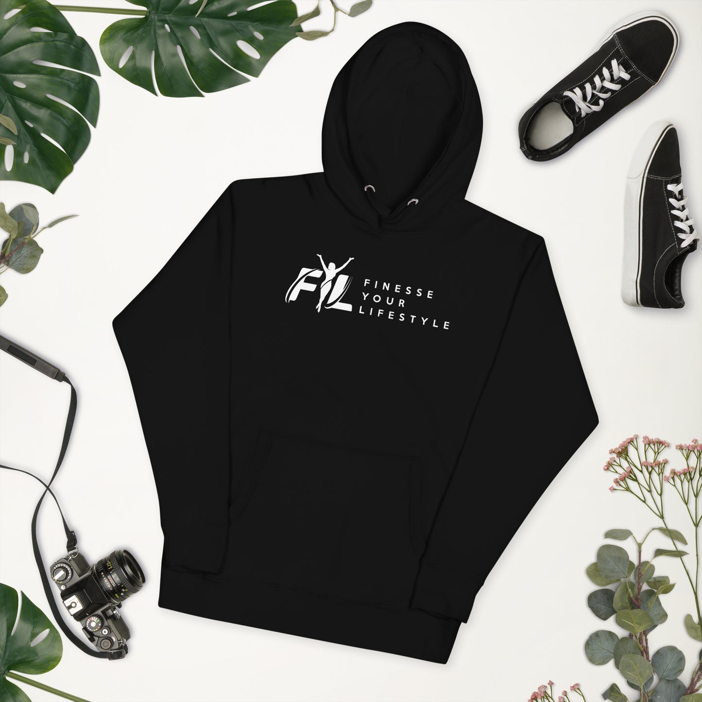 Women's FLY Cotton Heritage Unisex Hoodie w/white female secondary logo