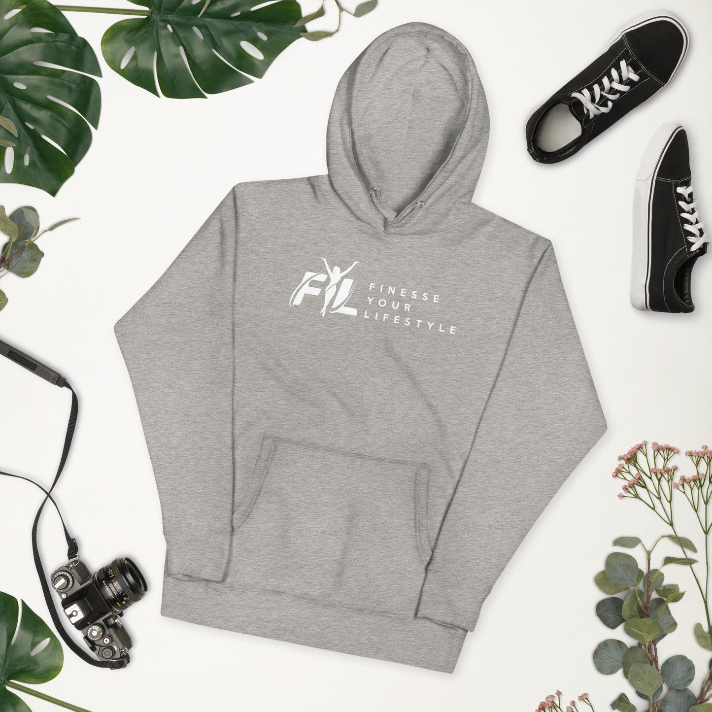 Women's FLY Cotton Heritage Unisex Hoodie w/white female secondary logo
