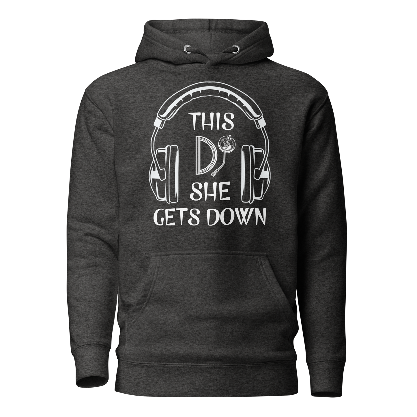 FYL This DJ Unisex Hoodie w/white female logo on back