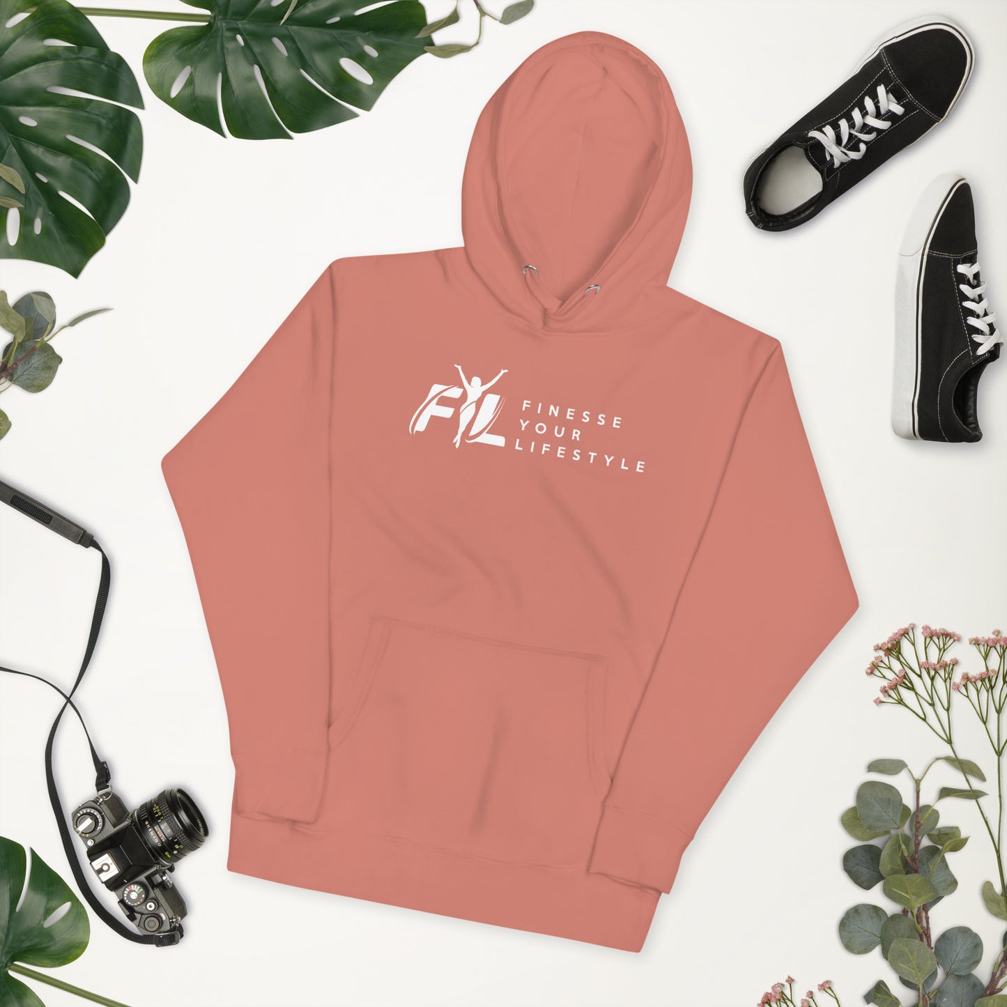 Women's FLY Cotton Heritage Unisex Hoodie w/white female secondary logo