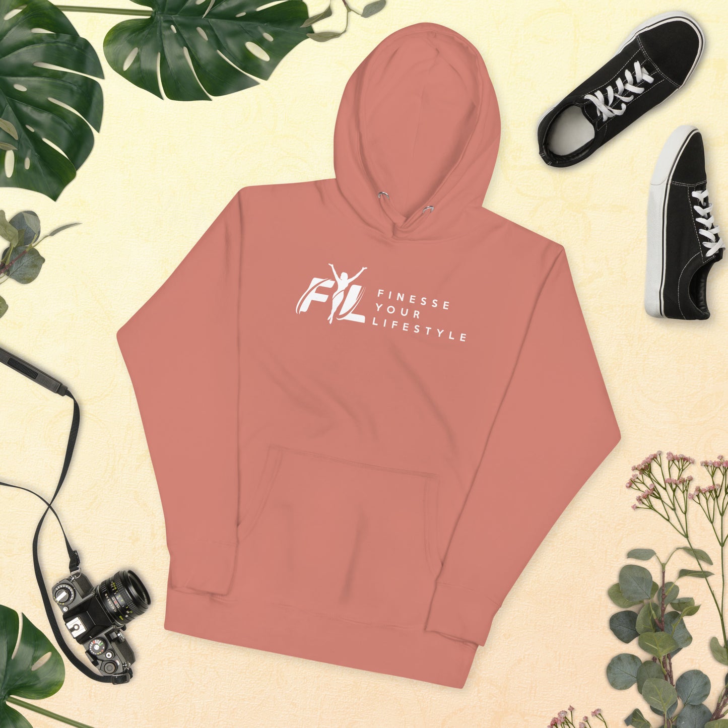 Women's FLY Cotton Heritage Unisex Hoodie w/white female secondary logo