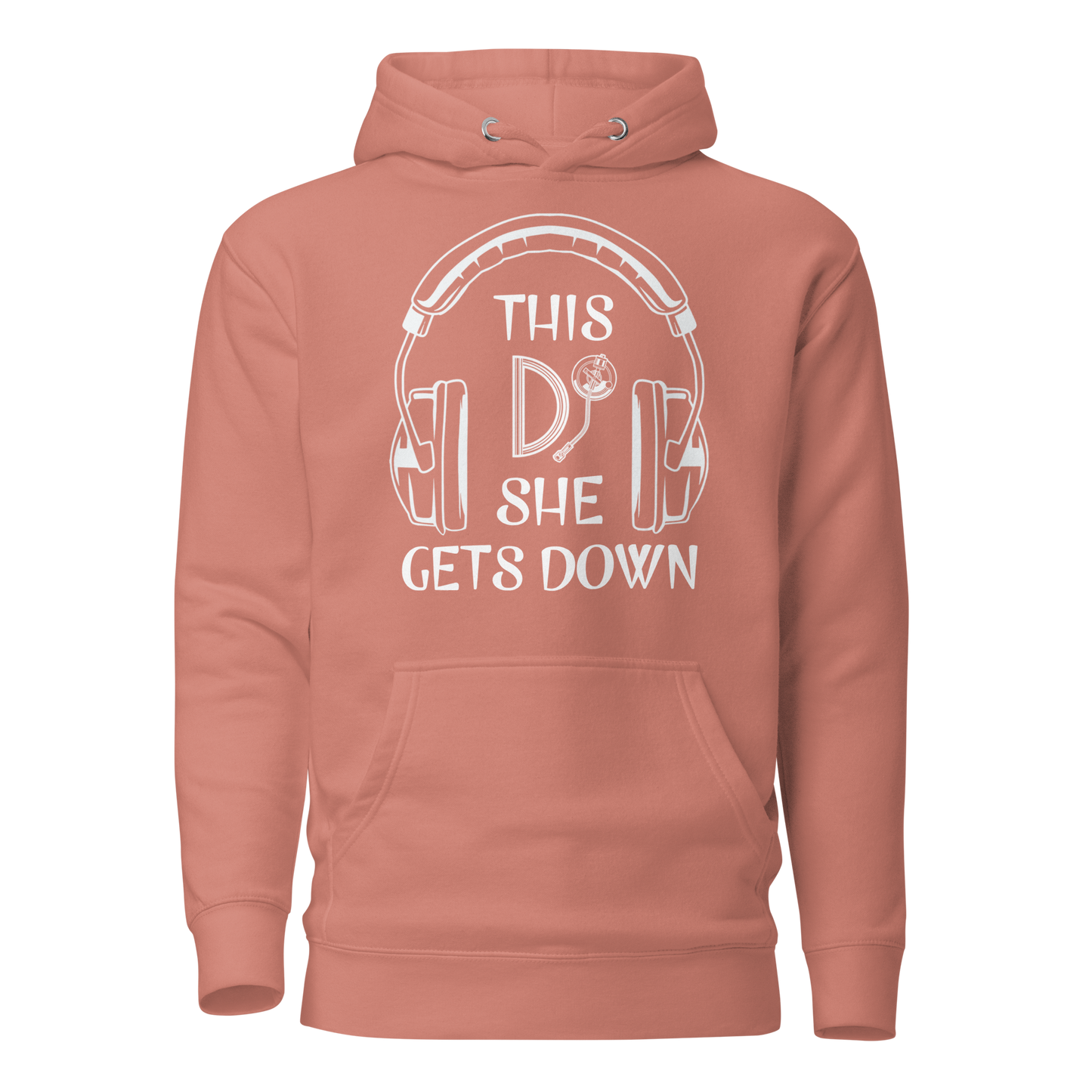 FYL This DJ Unisex Hoodie w/white female logo on back