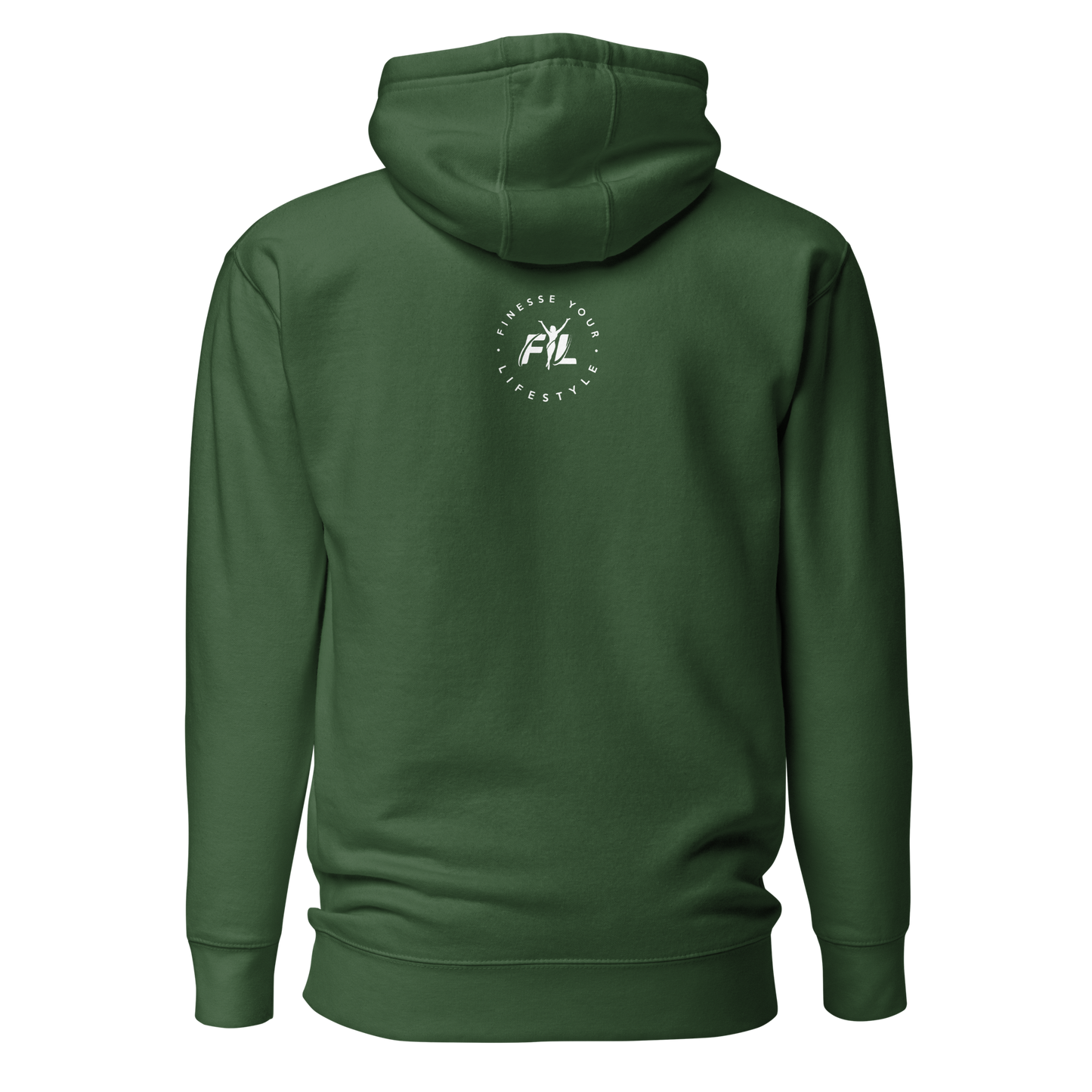 FYL This DJ Unisex Hoodie w/white female logo on back