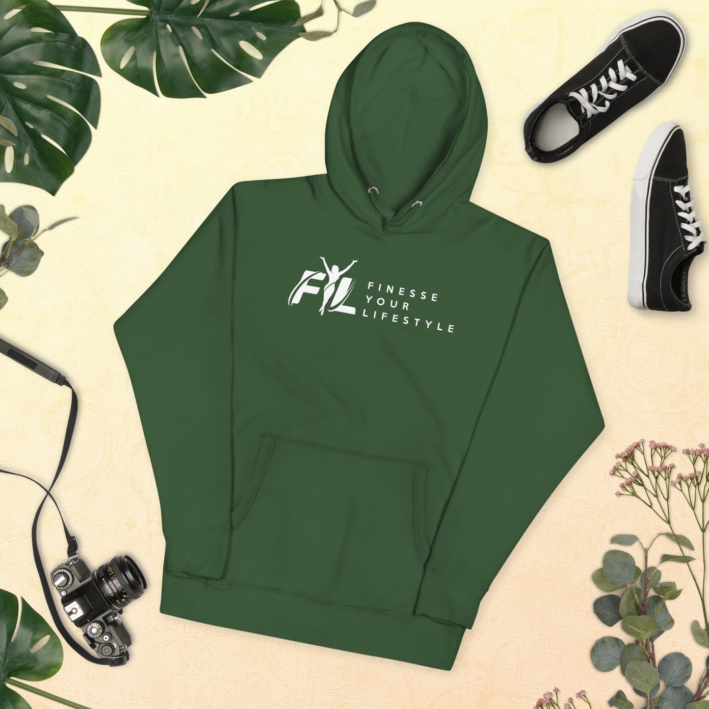 Women's FLY Cotton Heritage Unisex Hoodie w/white female secondary logo