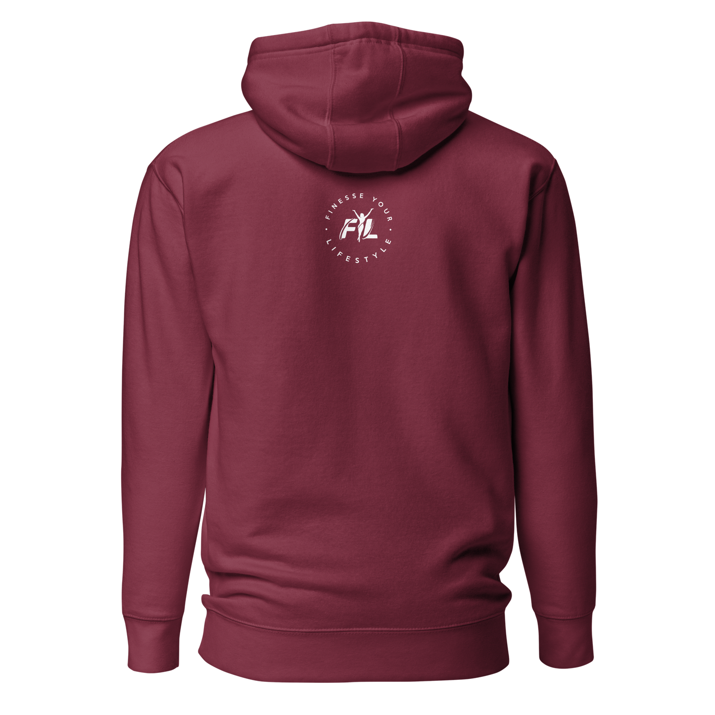 FYL This DJ Unisex Hoodie w/white female logo on back