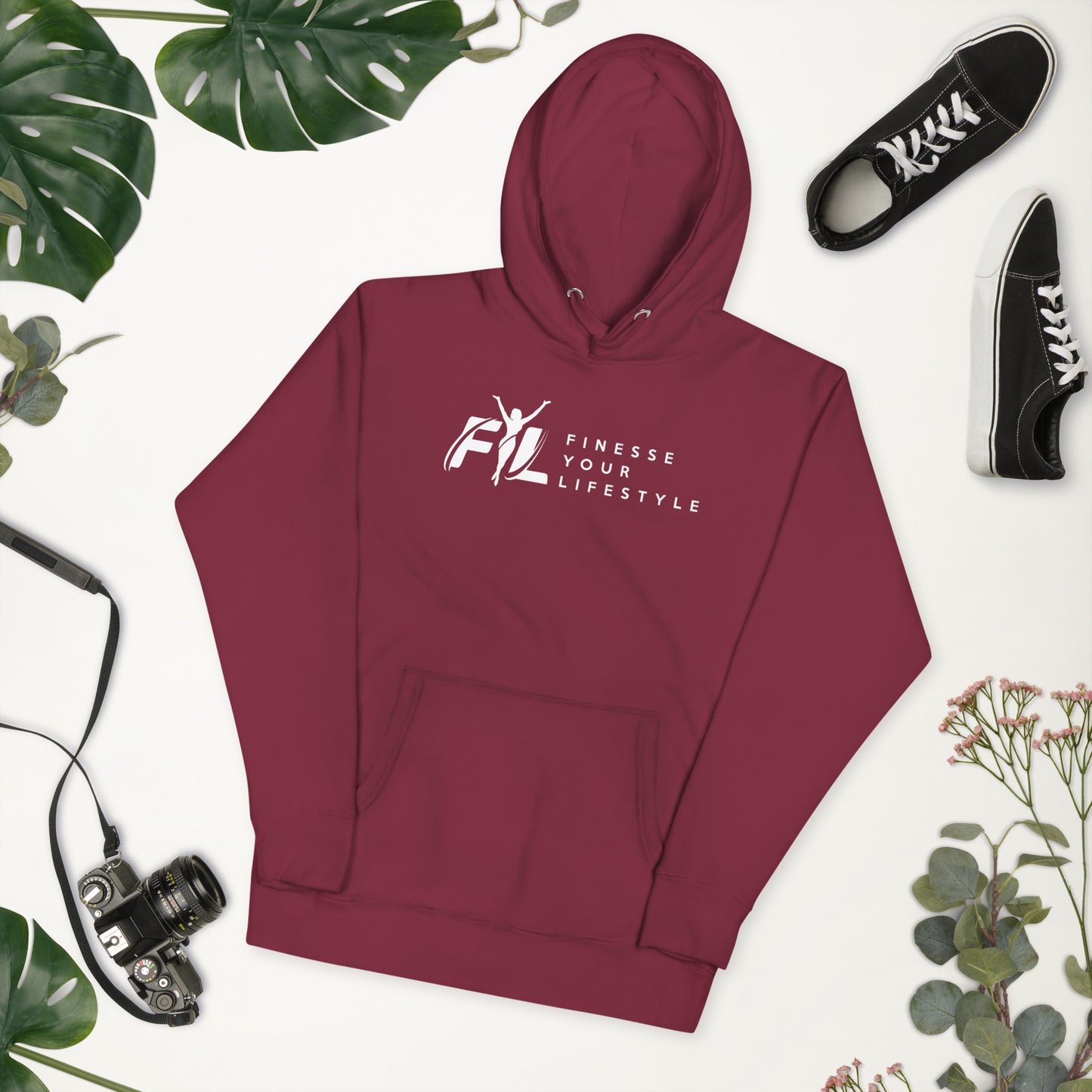 Women's FLY Cotton Heritage Unisex Hoodie w/white female secondary logo