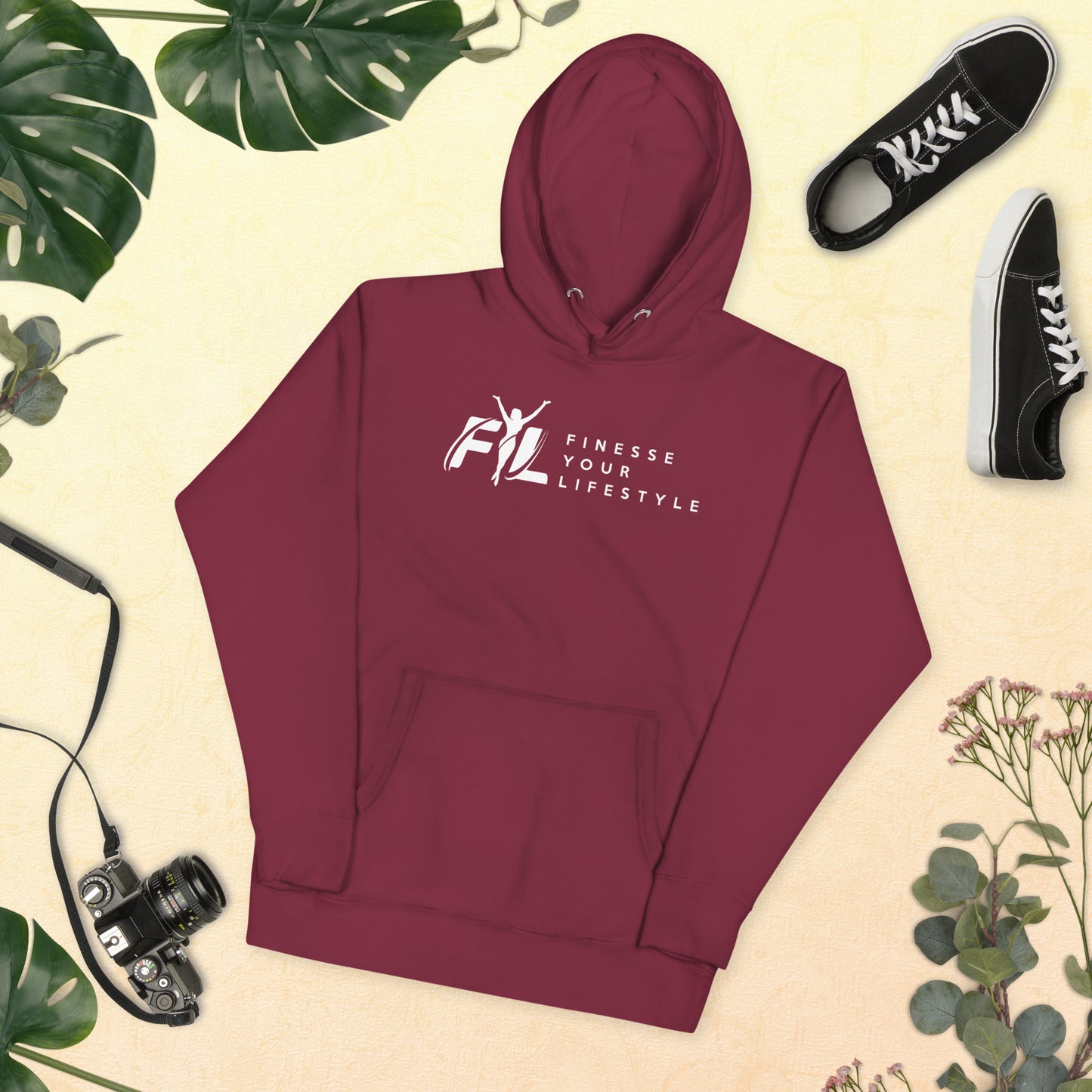 Women's FLY Cotton Heritage Unisex Hoodie w/white female secondary logo