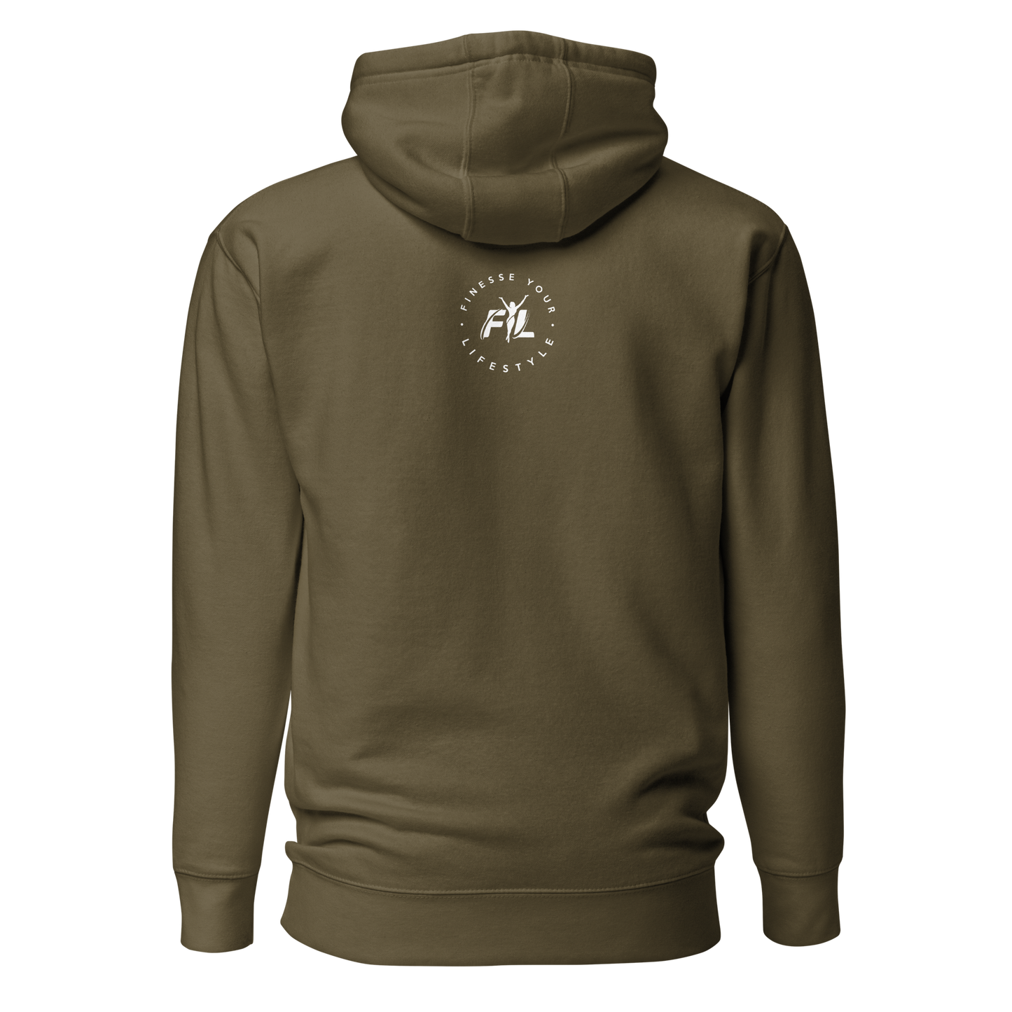 FYL This DJ Unisex Hoodie w/white female logo on back