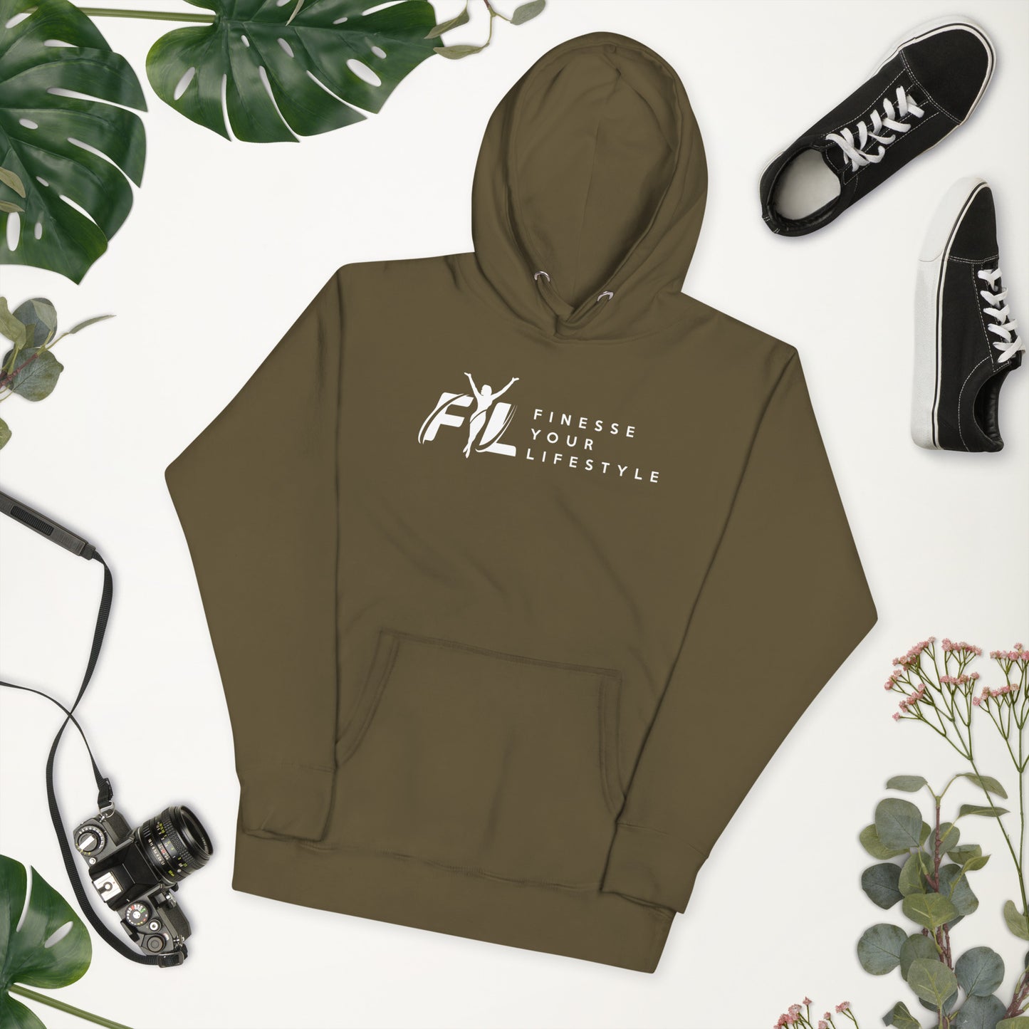Women's FLY Cotton Heritage Unisex Hoodie w/white female secondary logo