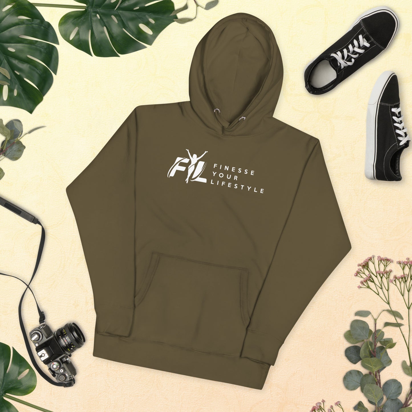 Women's FLY Cotton Heritage Unisex Hoodie w/white female secondary logo