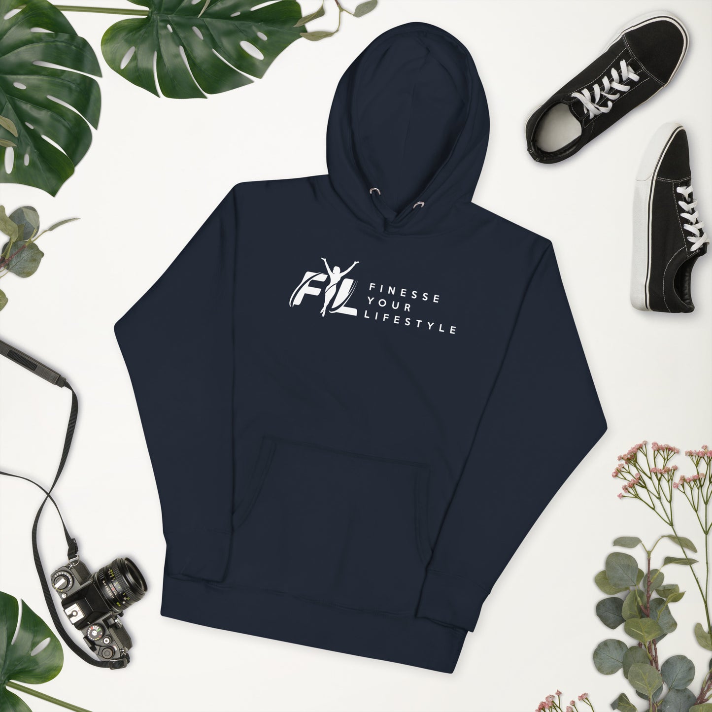 Women's FLY Cotton Heritage Unisex Hoodie w/white female secondary logo