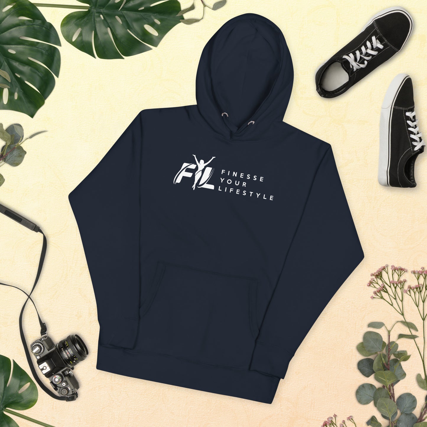 Women's FLY Cotton Heritage Unisex Hoodie w/white female secondary logo