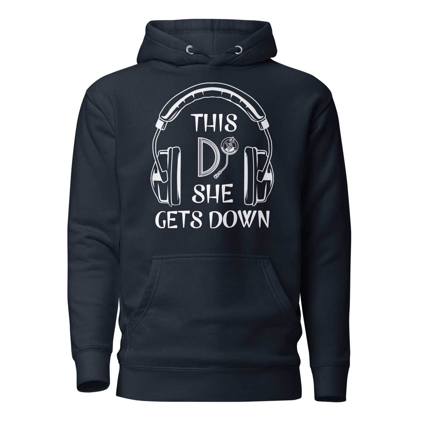 FYL This DJ Unisex Hoodie w/white female logo on back