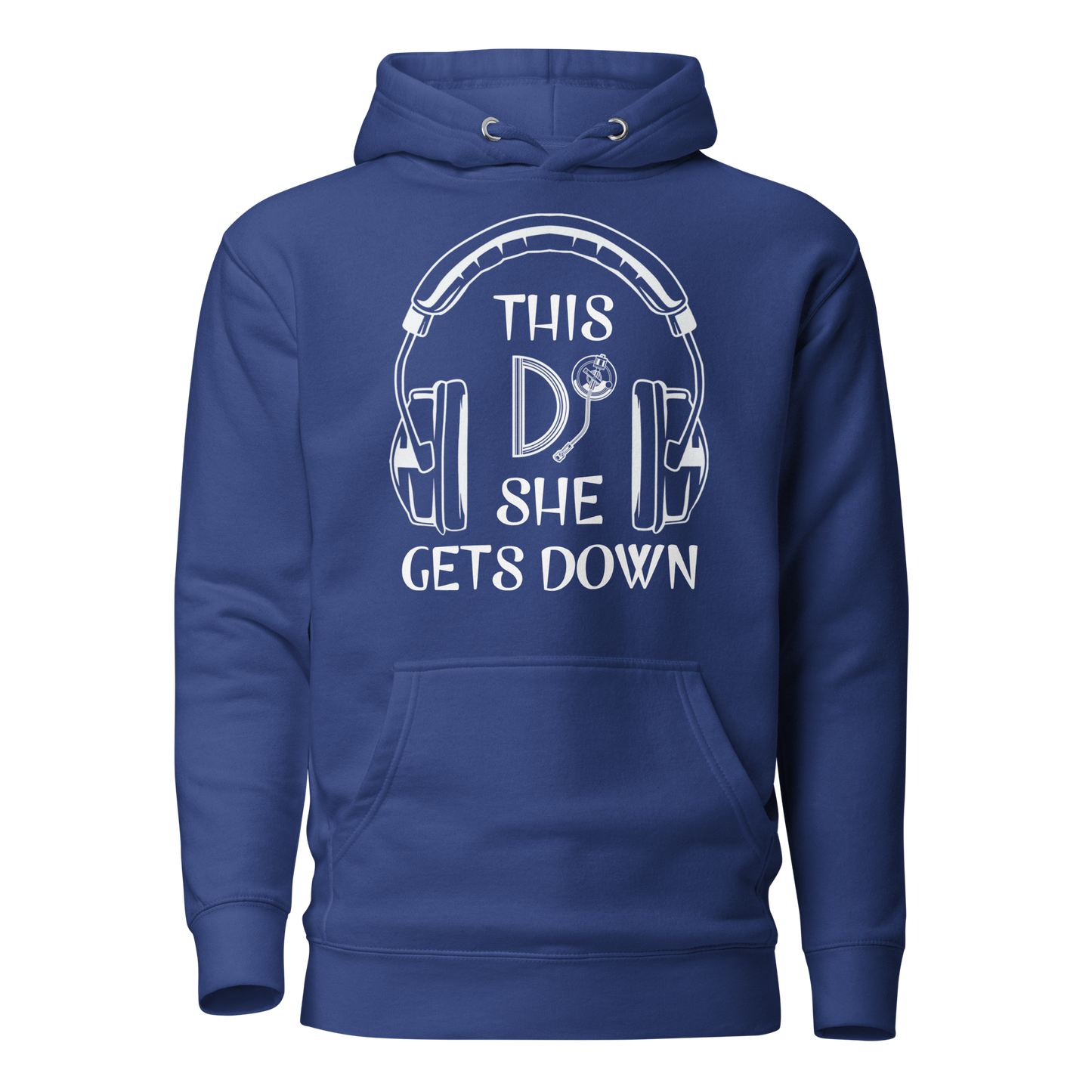 FYL This DJ Unisex Hoodie w/white female logo on back