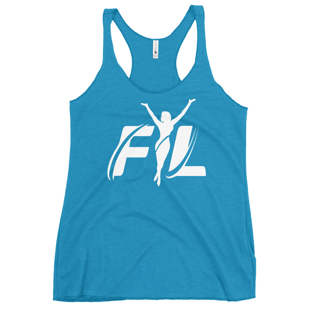 Women's Racerback TFL tank w/ white secondary logo
