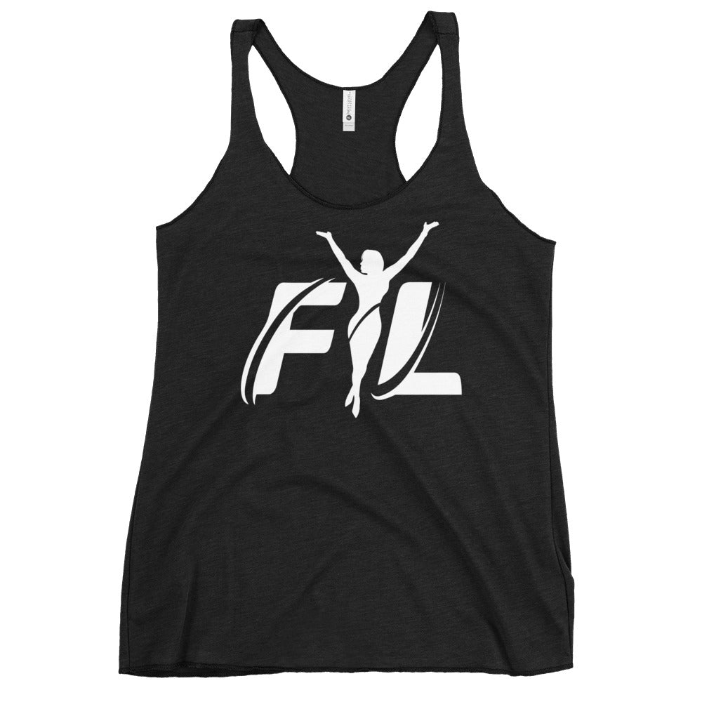 Women's Racerback TFL tank w/ white secondary logo